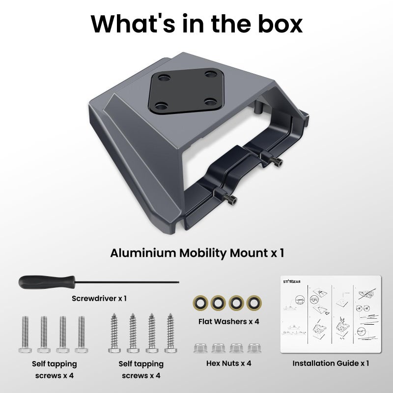 STARGEAR for Starlink Gen 3 Mobility Mount  Semi-Permanent for Starlink Mount Gen 3  Anti Theft Standard V3 Dish Flat Mounts for RV Vehicle Boat Truck Aluminum Alloy - Image 5